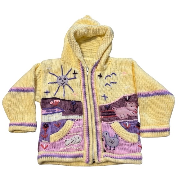 Peruvian Handmade Wool Children's Sweater| Size‎ 2 - Picture 1 of 6